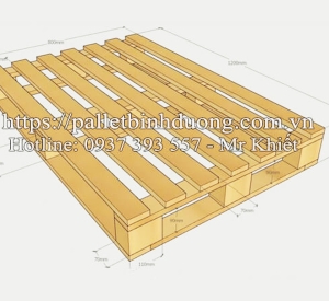 Pallet Đóng Theo Bản Vẽ 800x1200x150
