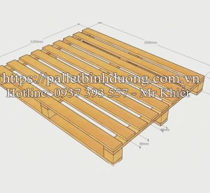 Pallet Gỗ Theo Bản Vẽ Kích Thước 1200x1500x160